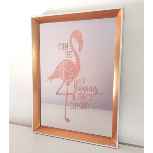 CUADRO BIG PRESENT 23X30 CM ROSA GOLD (YW-4669)