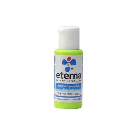 ACRILICO DECORATIVO ETERNA VERDE FLUO 50 CC (183)