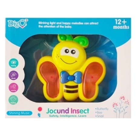 [77793] DIDACTICO BEBE FEMA JOCUND INSECT ABEJA / MARIPOSA CON LUZ Y SONIDO CAJA