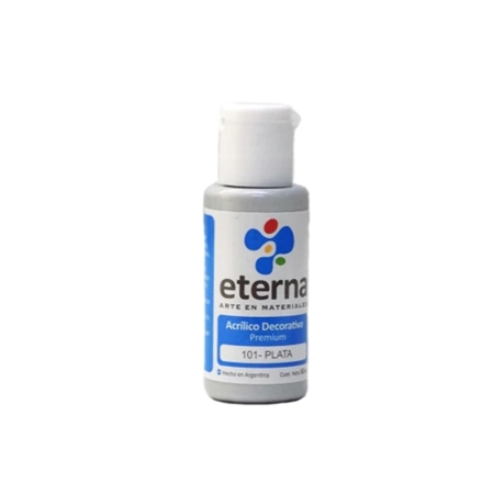 ACRILICO DECORATIVO ETERNA PLATA 50 CC (101)