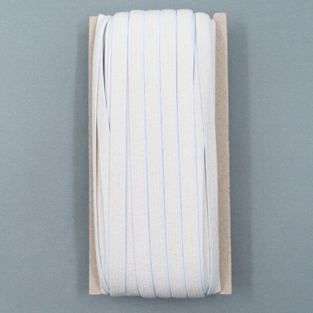 [140391] ELASTICO ONDINA TRENZADO 10MM ALGODÓN BLANCO 1 M