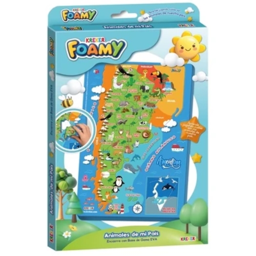 [306627] ENCASTRE KREKER FOAMY ANIMALES DE MI PAIS GOMA EVA (810)