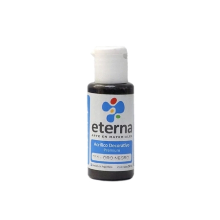 ACRILICO DECORATIVO ETERNA ORO NEGRO 50 CC (111)