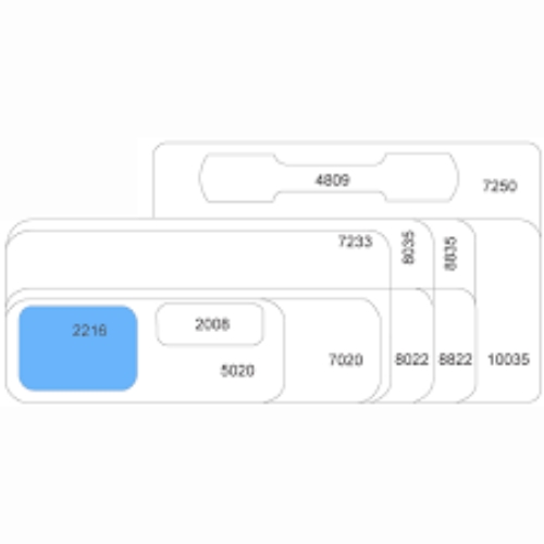 ETIQUETAS ADHESIVAS ORI-TEC 16X22MM 1 PLANCHA (2216)