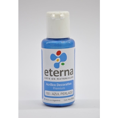 ACRILICO DECORATIVO ETERNA AZUL PERLADO 50 CC (150)