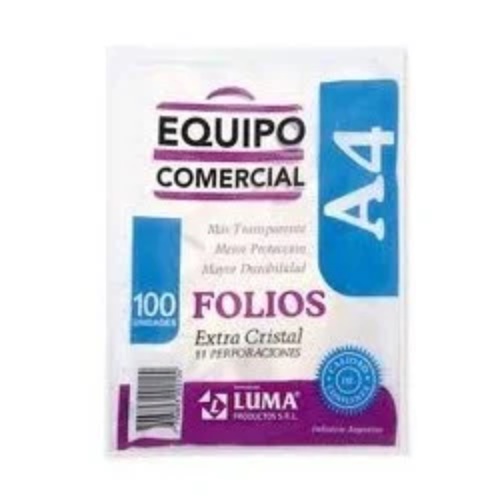 FOLIOS LUMA EXTRA CRISTAL A4 1 UNID.
