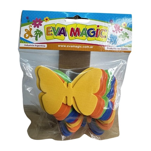 [306646] FORMAS GOMA EVA MAGIC FLOR MARIPOSA ADHESIVA (8300/400/500)