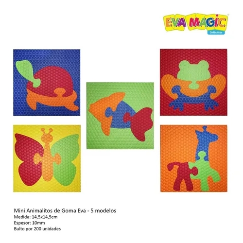 [306621] FORMAS GOMA EVA MAGIC ROMPECABEZA MINI ANIMALITOS