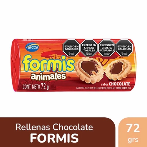 [K606-2] GALLETAS FORMIS CHOCOLATE 72 GR