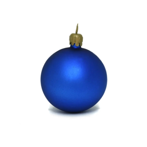 [N74646-1] GLOBO NAVIDEÑO NADHAL N°5 SATINADO AZUL 4 UNID. (502-OS)