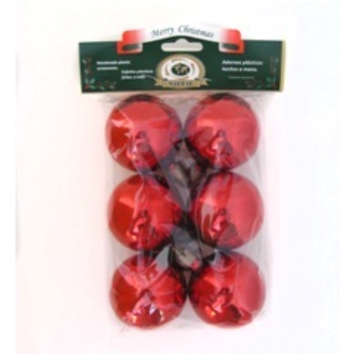 [N33189] GLOBO NAVIDEÑO NADHAL N°5 ROJO 6 UNID. (305-R)