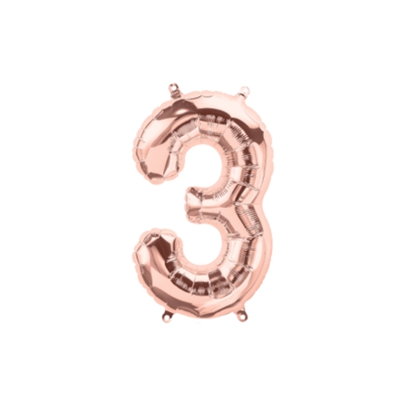 GLOBOS NUMERO 36 CM METALIZADO ROSE GOLD