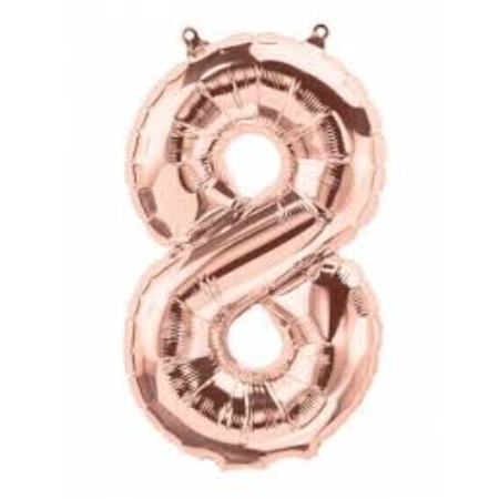 GLOBOS NUMERO 36 CM METALIZADO ROSE GOLD