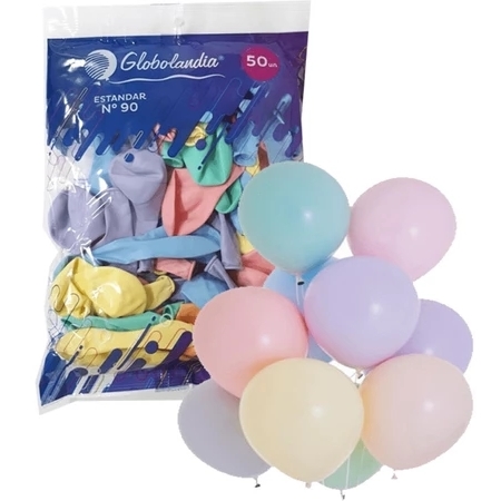 GLOBOS GLOBOLANDIA LISO CRISTAL PASTEL 1 UNID.
