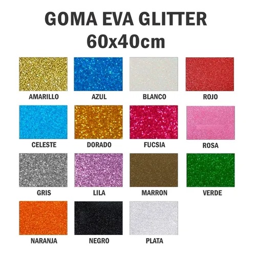 [306611] GOMA EVA GLITTER COLOR 60X40CM