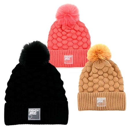 GORRO TRENDY NENA CON POMPON LANA (15759)