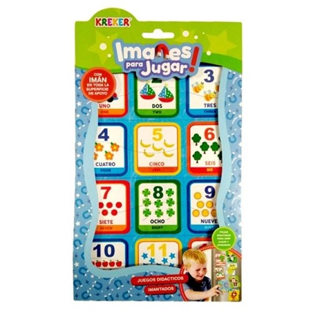 [77995-2] IMANES PARA JUGAR KREKER NUMEROS Y CANTIDADES 22X35 CM 24 PIEZAS (56)