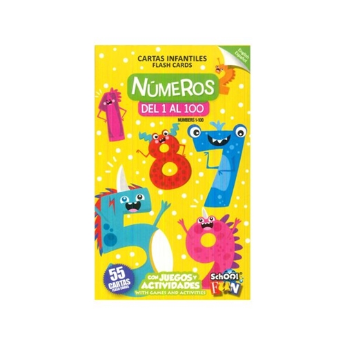 JUEGO CARTAS SCHOOL FUN NUMEROS 1 AL 100