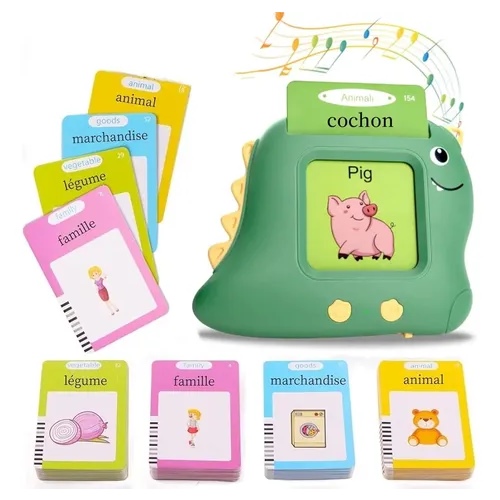 [ACC-0024] JUEGO DIDACTICO DINOSAURIO 224 TARJETAS DE APRENDIZAJE (TK0024)