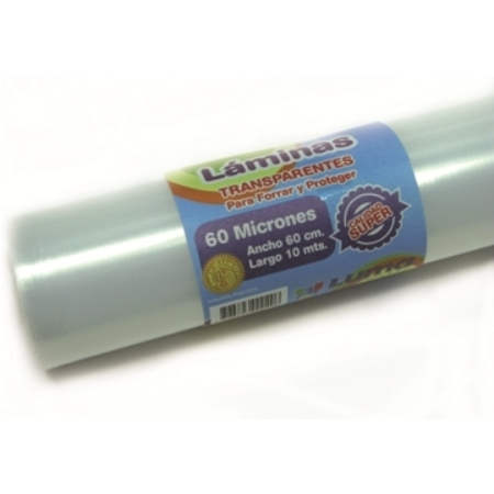 [L44333] LAMINA LUMA 60 MIC, 60CM PLASTICO TRANSPARENTE 1 M