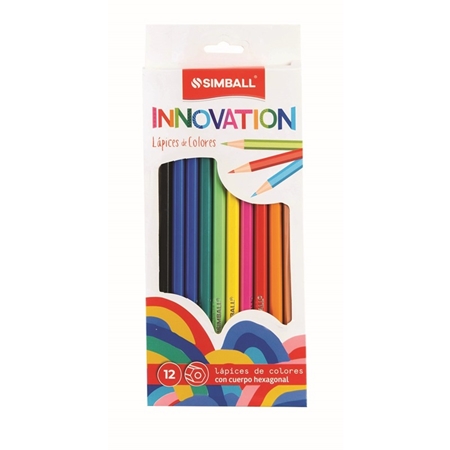 LAPICES DE COLOR SIMBALL INNOVATION LARGOS 12 UNID. (0215029912)