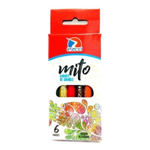 [78396] LAPICES DE COLOR EZCO MITO CORTO 6 UNID. (172101)