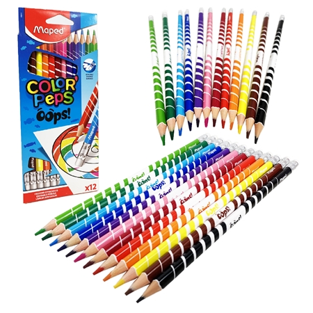 [83922] LAPICES DE COLOR MAPED BORRABLES LARGOS 12 UNID. (832812)