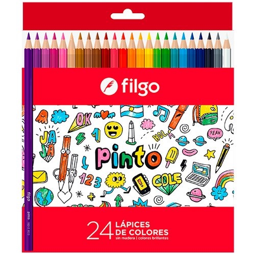 [7795513049594] LAPICES DE COLOR FILGO PINTO LARGOS 24 UNID.