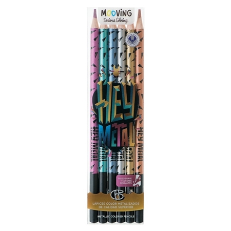 [503517703] LAPICES DE COLOR MOOVING METALIZADOS 6 UNID. (3011306) ESTUCHE