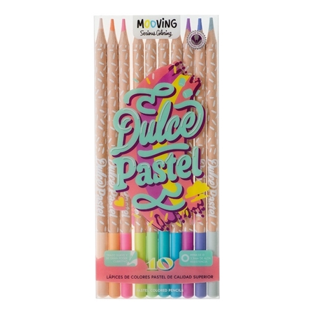 LAPICES DE COLOR MOOVING PASTELES 10 UNID. (3011110) ESTUCHE