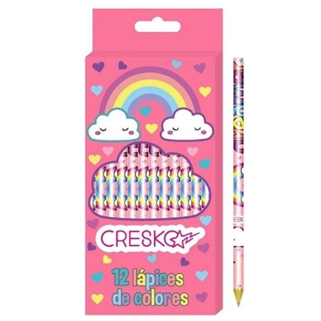[092626527108] LAPICES DE COLOR CRESKO ARCOIRIS LARGOS 12 UNID.