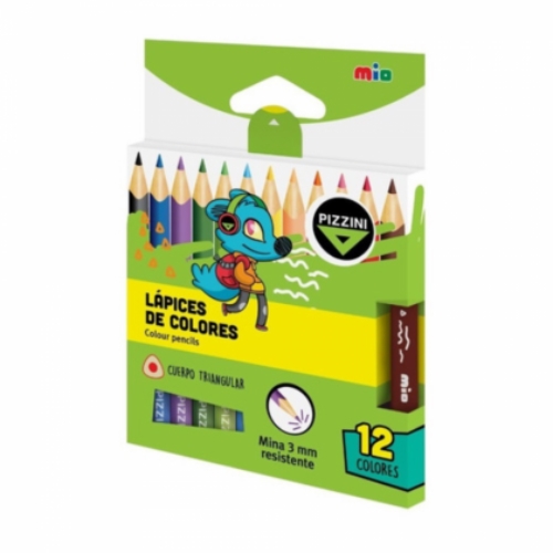 LAPICES DE COLOR PIZZINI CORTO 12 UNID.