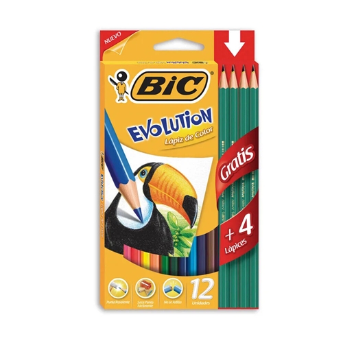 [303218] LAPICES DE COLOR BIC COLOR FLEX 12 UNID.