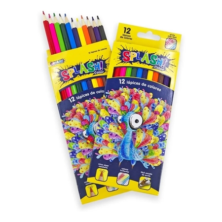 [303205.1] LAPICES DE COLOR FABER-CASTEL SPLASH LARGOS 12 UNID.