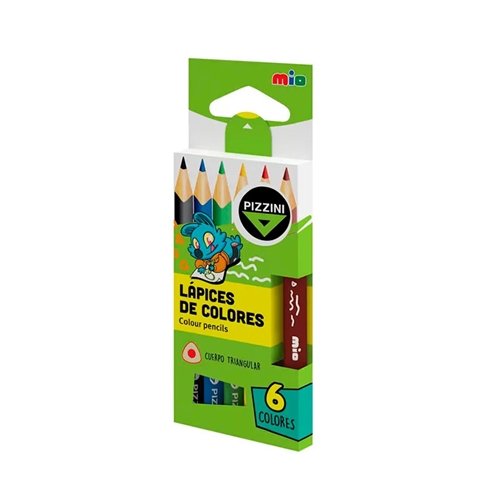 LAPICES DE COLOR PIZZINI CORTO 6 UNID.