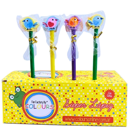 [L73167-5] LAPIZ GRAFITO COLOURS CON GOMA FANTASIA