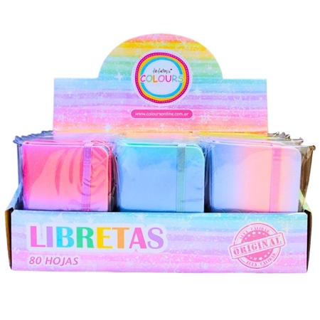 LIBRETA COLOURS SIRENA PASTEL 80 HOJAS (25002) 7X10 CM