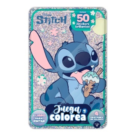[87321] LIBRO PARA COLOREAR JUEGA Y COLOREA CON CRAYONES, 50 STICKERS (6275) BOLSA