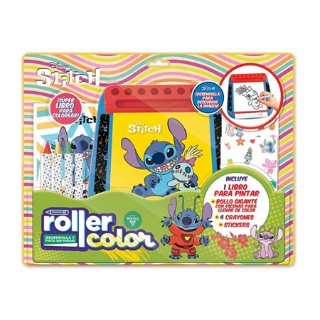 [86075] LIBRO PARA COLOREAR STITCH ROLLO, 4 CRAYONES, STICKERS (6097)