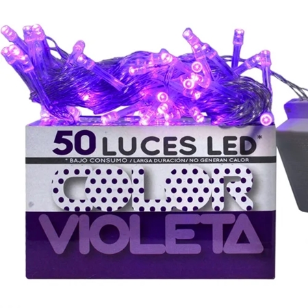 [40.86150-2] LUZ LED VIOLETA 50 LUCES