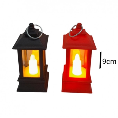 [01098] LUZ LED FAROLITO CON VELA A PILAS 8CM