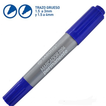 [303386-2] MARCADOR AL SOLVENTE SABONIS DOBLE PUNTA AZUL (2006)