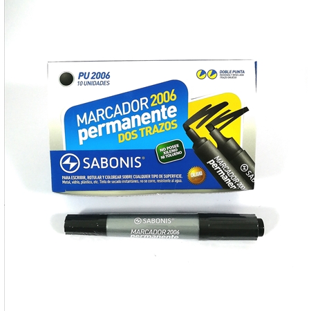 [303386-1] MARCADOR AL SOLVENTE SABONIS DOBLE PUNTA NEGRO (2006)