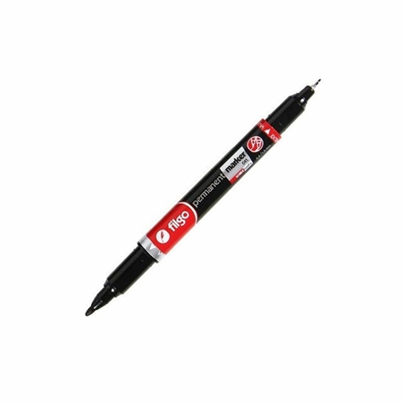 [L68844] MARCADOR PERMANENTE FILGO DUO DOBLE PUNTA NEGRO (042)