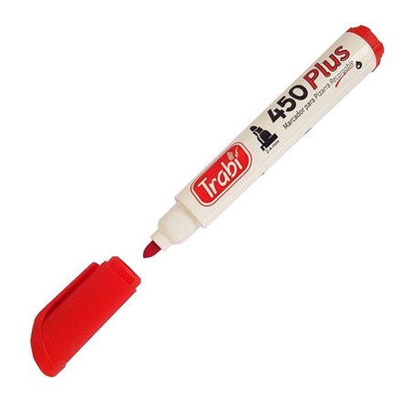 MARCADOR PIZARRA TRABI REDONDO ROJO (450)