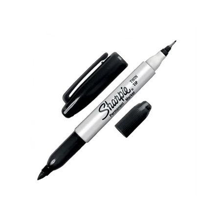 [303374] MARCADOR PERMANENTE SHARPIE TWIN DOBLE PUNTA NEGRO