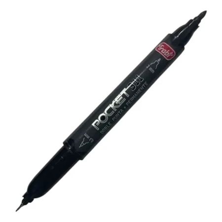 MARCADOR TRABI POCKET 0,3-2 MM DOBLE PUNTA NEGRO (311)