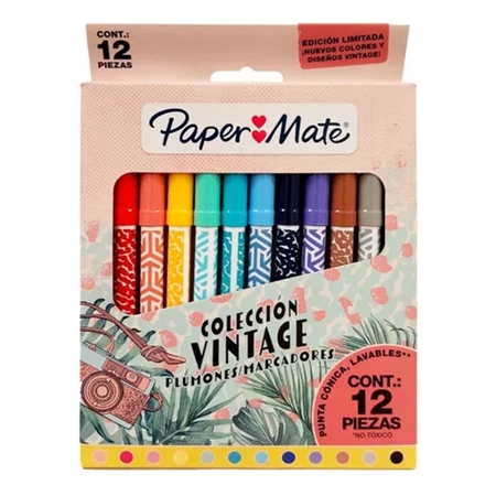 [303318] MARCADORES PAPER MATE VINTAGE 12 UNID.