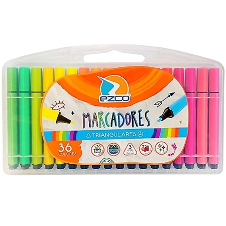 [140700223] MARCADORES EZCO TRIANGULARES 36 UNID. (403700) VALIJA