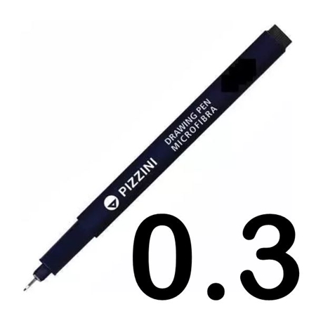 [303348] MICROFIBRA ESTILOGRAFO PIZZINI DRAWING PEN 0,3 MM DIBUJO TECNICO NEGRO (DP36)